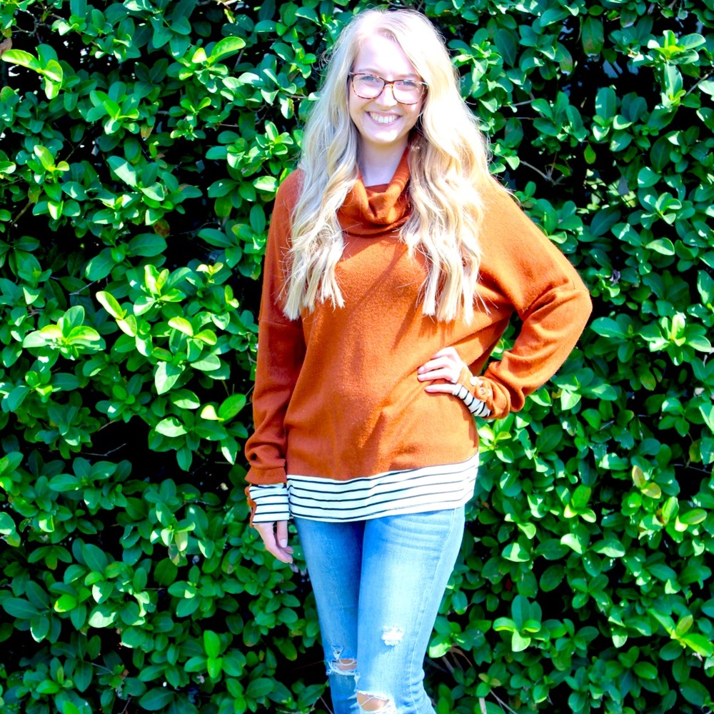 Rust “cashmere” sweater